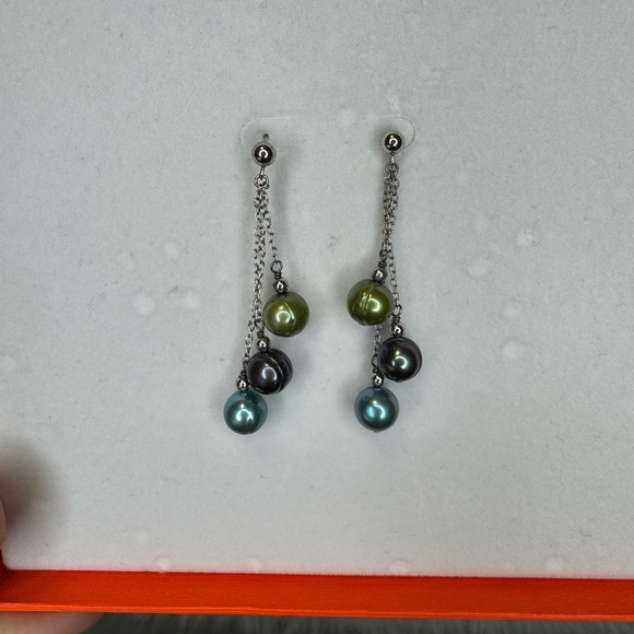 Vintage Mandarin Fresh Water Cultured Pearls Necklace and Earrings - Picture 5 of 16